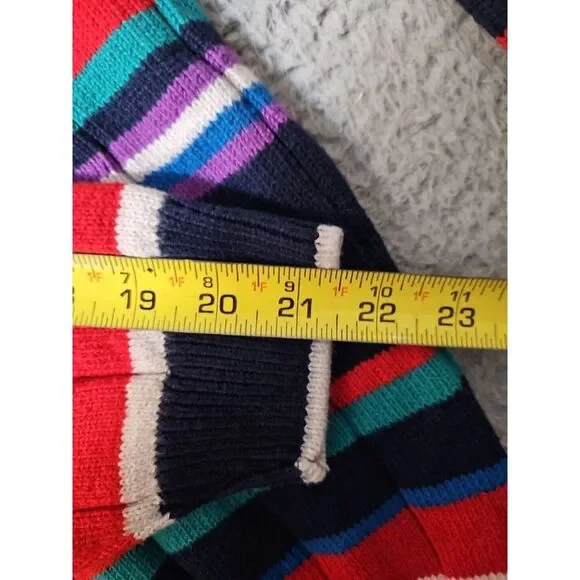 Cape Isle Knitters Men's Large Sweater Vintage Color Block Large Chunky 90s - Picture 7 of 7